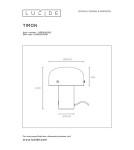 Lampy stołowe - Lucide TIMON Stołowa Złoty Matowy/Mosiądz 1xE14 Styl Rustykalny 05538/01/02 - produkt 6