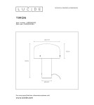 Lampy stołowe - Lucide TIMON Stołowa Złoty Matowy/Mosiądz 1xE27 Styl Rustykalny 05539/01/02 - produkt 6