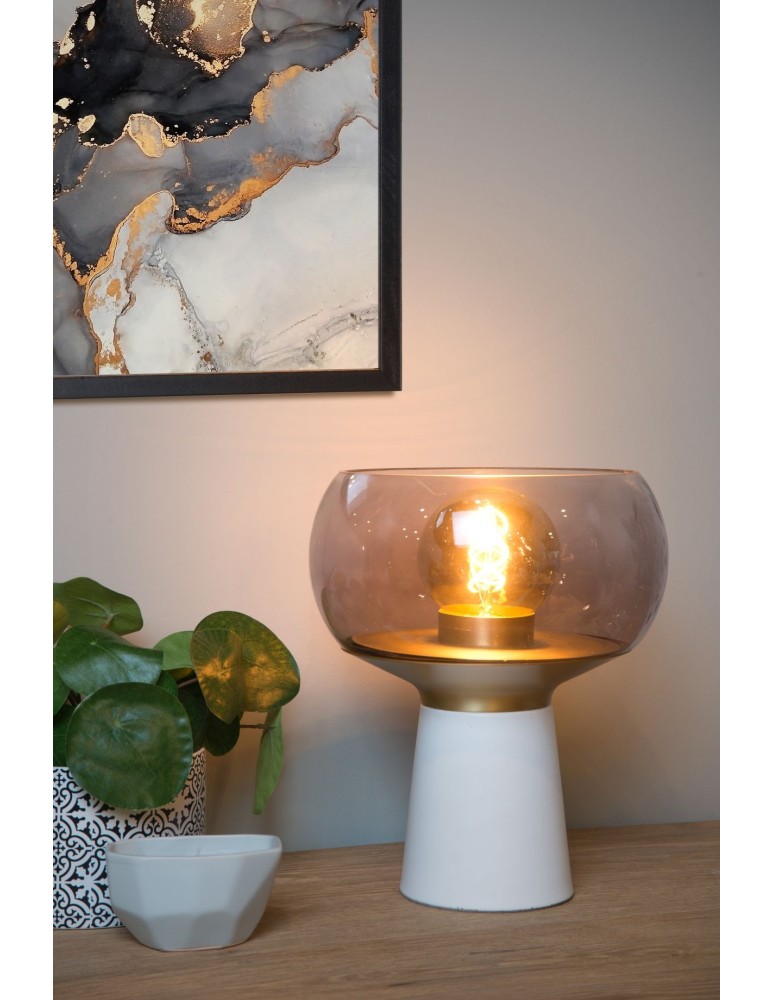 Lampy stołowe - Lucide FARRIS Stołowa Biały 1xE27 Styl Retro 05540/01/31 - produkt kolory-swiatla.pl 4