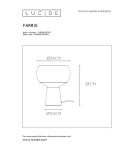 Lampy stołowe - Lucide FARRIS Stołowa Biały 1xE27 Styl Retro 05540/01/31 - produkt 8