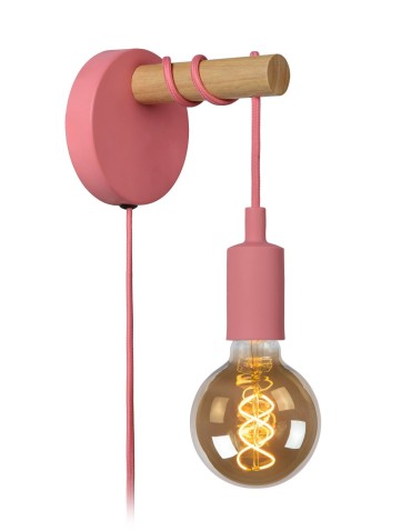 Lucide PAULIEN Wall Mounted Pink 1xE27 Modern Style 08227/01/66
