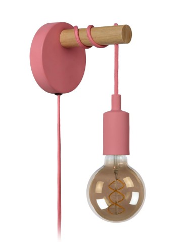 Lucide PAULIEN Wall Mounted Pink 1xE27 Modern Style 08227/01/66 - product 2