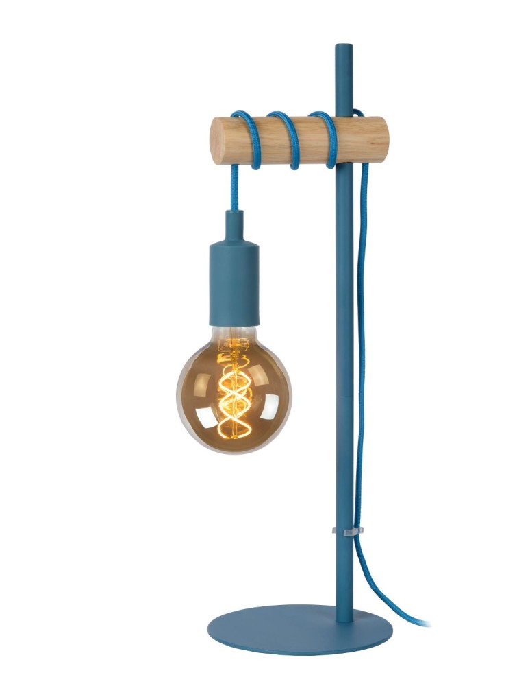 Lampy stołowe - Lucide PAULIEN Stołowa Niebieski 1xE27 Styl Nowoczesny 08527/01/35 - produkt kolory-swiatla.pl 1
