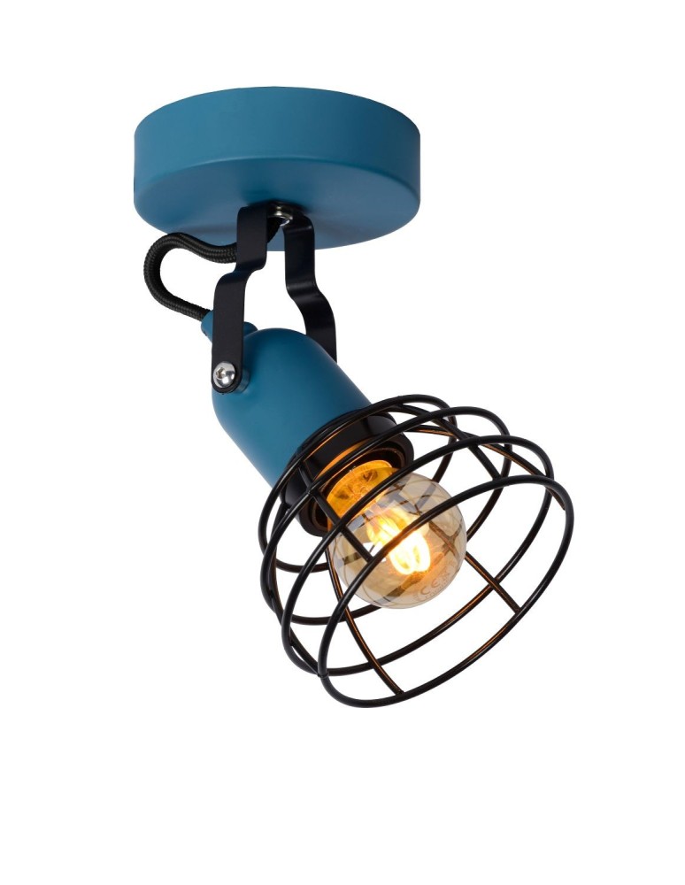 Ceiling spotlights - Lucide PAULIEN Wall Mounted Directional Blue 1xE27 Modern Style 08927/01/35 - product kolory-swiatla.pl 1