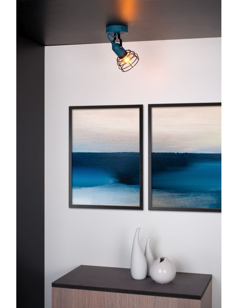 Ceiling spotlights - Lucide PAULIEN Wall Mounted Directional Blue 1xE27 Modern Style 08927/01/35 - product kolory-swiatla.pl 3