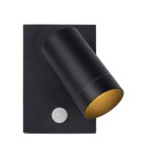 Outdoor lights with motion sensor - Lucide TAYLOR Wall-mounted Directional Black 1xGU10 IP54 Motion and Dusk Sensor 09831/01/30 - product 1