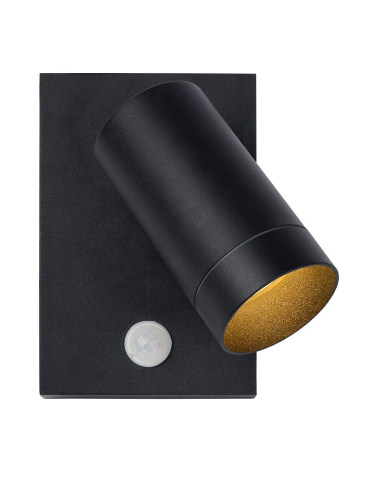 Outdoor lights with motion sensor - Lucide TAYLOR Wall-mounted Directional Black 1xGU10 IP54 Motion and Dusk Sensor 09831/01/30 - product kolory-swiatla.pl 1