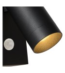 Outdoor lights with motion sensor - Lucide TAYLOR Wall-mounted Directional Black 1xGU10 IP54 Motion and Dusk Sensor 09831/01/30 - product 4