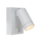 Outdoor lights with motion sensor - Lucide TAYLOR Wall-mounted Directional White 1xGU10 IP54 Motion and Dusk Sensor 09831/01/31 - product 1