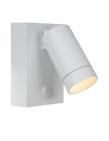 Lucide TAYLOR Wall-mounted Directional White 1xGU10 IP54 Motion and Dusk Sensor 09831/01/31