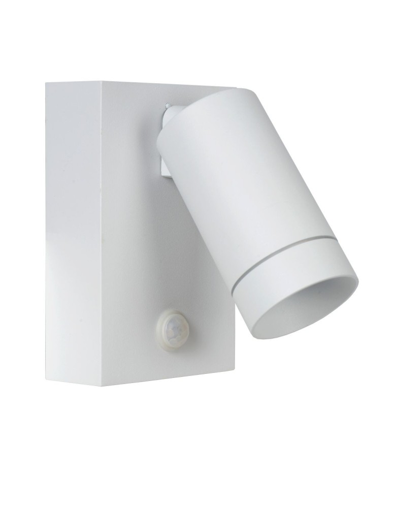 Outdoor lights with motion sensor - Lucide TAYLOR Wall-mounted Directional White 1xGU10 IP54 Motion and Dusk Sensor 09831/01/31 - product kolory-swiatla.pl 2
