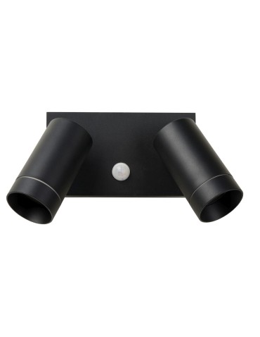 Lucide TAYLOR Wall Mounted Directional Black 2xGU10 IP54 Motion and Dusk Sensor 09831/02/30 - product 2