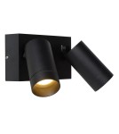 Outdoor lights with motion sensor - Lucide TAYLOR Wall Mounted Directional Black 2xGU10 IP54 Motion and Dusk Sensor 09831/02/30 - product 4