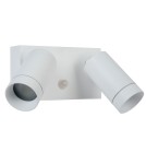 Outdoor lights with motion sensor - Lucide TAYLOR Wall-mounted Directional White 2xGU10 IP54 Motion and Dusk Sensor 09831/02/31 - product 2