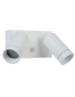 Lucide TAYLOR Wall-mounted Directional White 2xGU10 IP54 Motion and Dusk Sensor 09831/02/31 - product 2