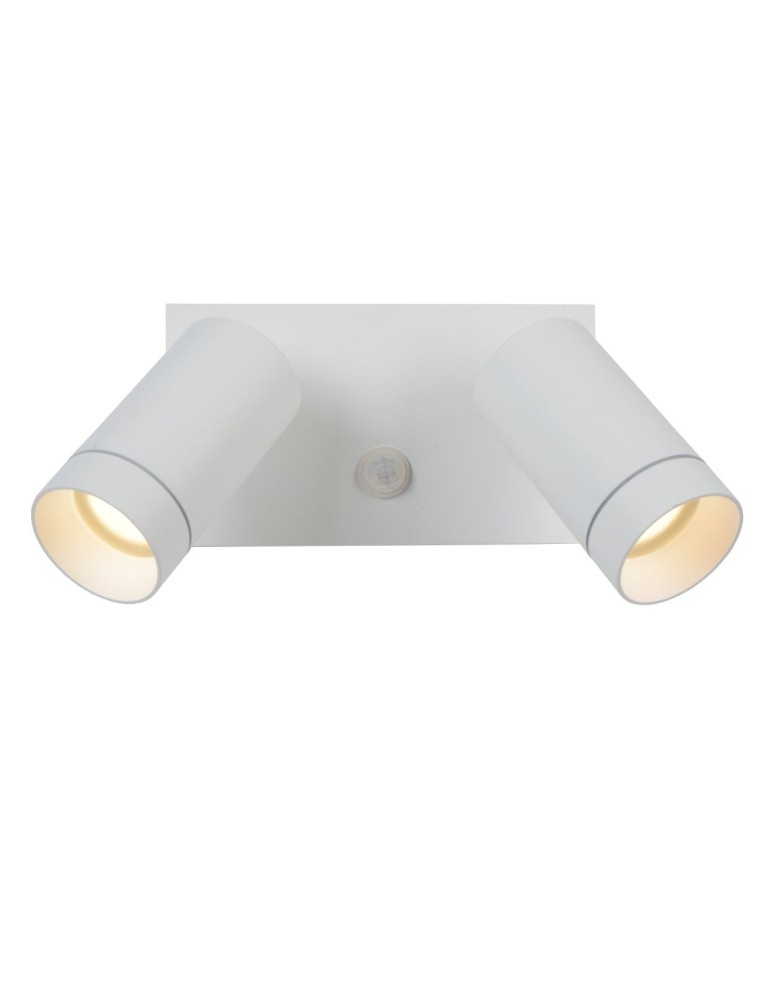 Outdoor lights with motion sensor - Lucide TAYLOR Wall-mounted Directional White 2xGU10 IP54 Motion and Dusk Sensor 09831/02/31 - product kolory-swiatla.pl 3