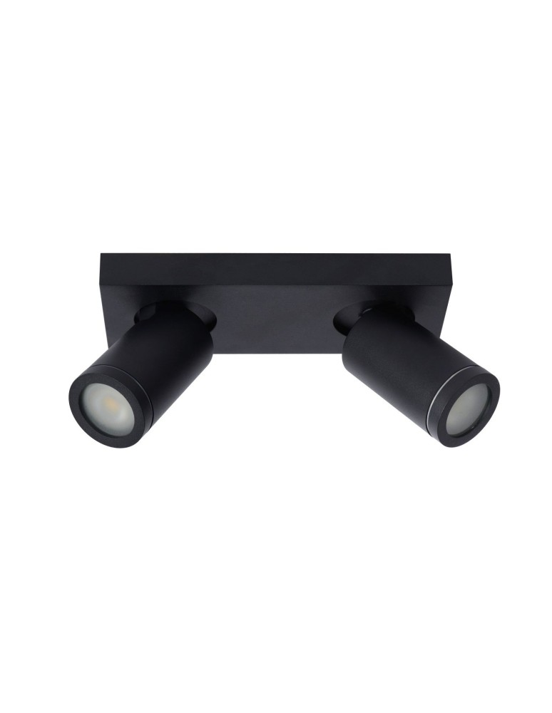 Bathroom ceiling lamps - Lucide TAYLOR Ceiling Spotlight Black 2xGU10 IP44 09930/10/30 - product kolory-swiatla.pl 2