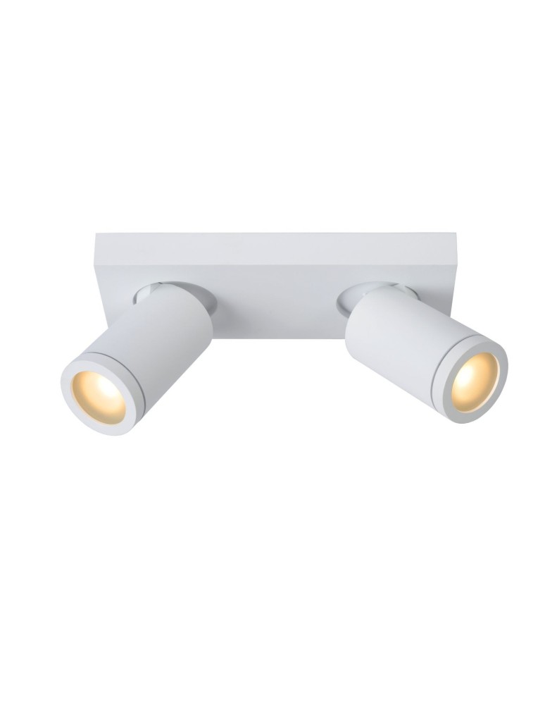 Bathroom ceiling lamps - Lucide TAYLOR Ceiling Spotlight White 2xGU10 IP44 09930/10/31 - product kolory-swiatla.pl 1
