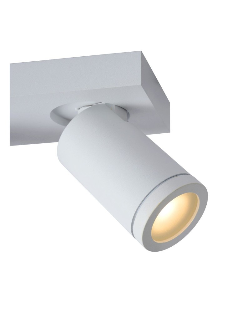 Bathroom ceiling lamps - Lucide TAYLOR Ceiling Spotlight White 2xGU10 IP44 09930/10/31 - product kolory-swiatla.pl 4