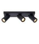 Bathroom ceiling lamps - Lucide TAYLOR Ceiling Spotlight Black 3xGU10 IP44 09930/15/30 - product 1