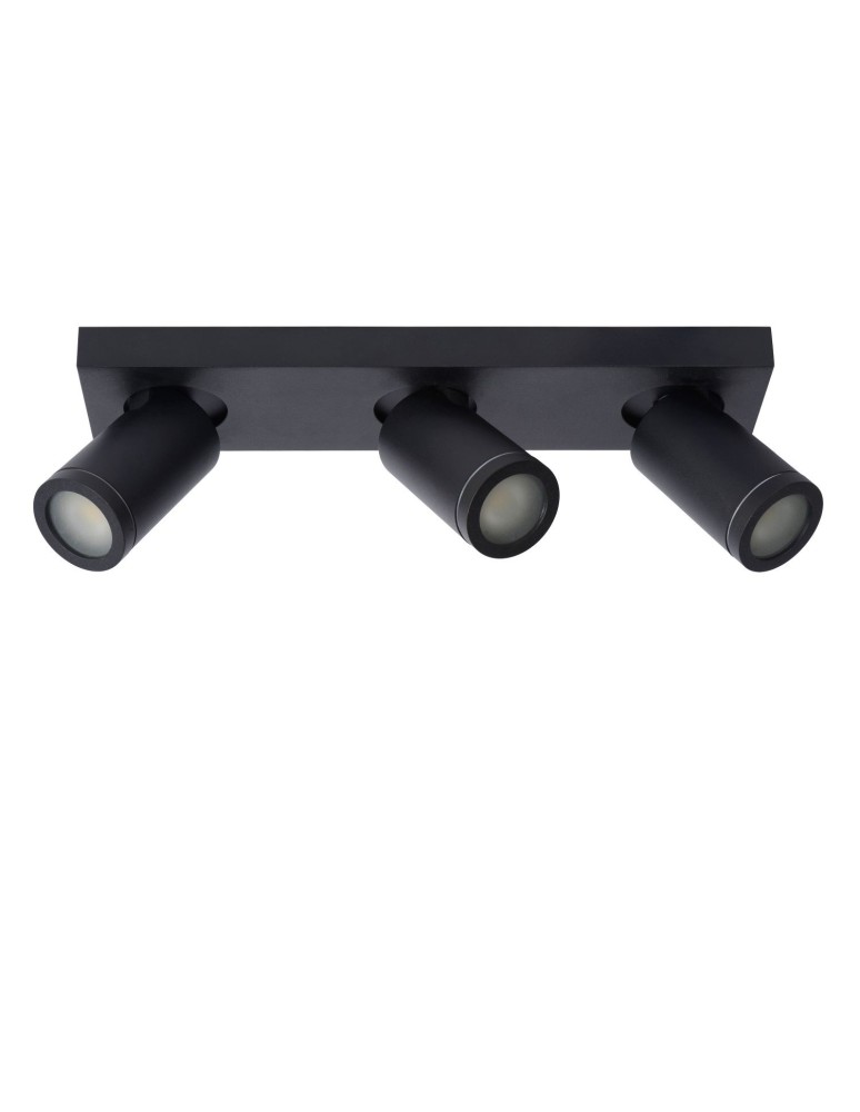 Bathroom ceiling lamps - Lucide TAYLOR Ceiling Spotlight Black 3xGU10 IP44 09930/15/30 - product kolory-swiatla.pl 2
