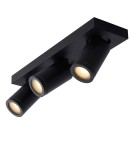 Bathroom ceiling lamps - Lucide TAYLOR Ceiling Spotlight Black 3xGU10 IP44 09930/15/30 - product 6