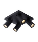 Bathroom ceiling lamps - Lucide TAYLOR Ceiling Spotlight Black 4xGU10 IP44 09930/20/30 - product 1