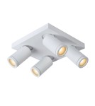 Bathroom ceiling lamps - Lucide TAYLOR Ceiling Spotlight White 4xGU10 IP44 09930/20/31 - product 1