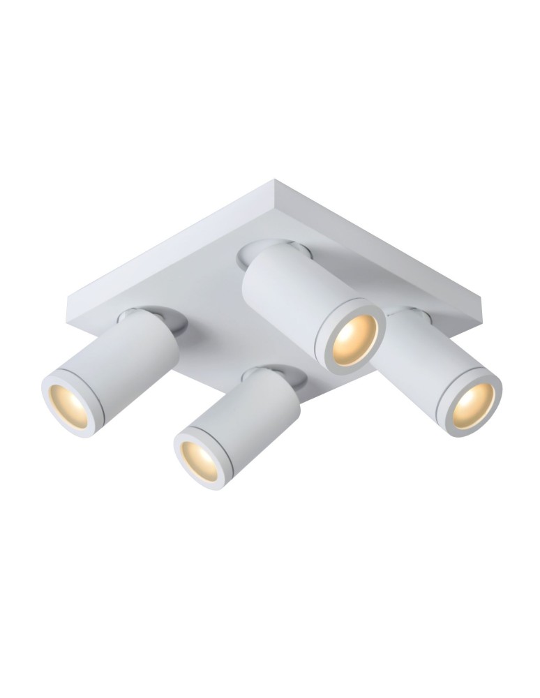 Bathroom ceiling lamps - Lucide TAYLOR Ceiling Spotlight White 4xGU10 IP44 09930/20/31 - product kolory-swiatla.pl 1