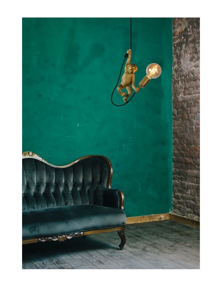 Pendant lamps - Lucide EXTRAVAGANZA CHIMP Pendant Black 1xE27 Retro Style 10402/01/30 - product kolory-swiatla.pl 3