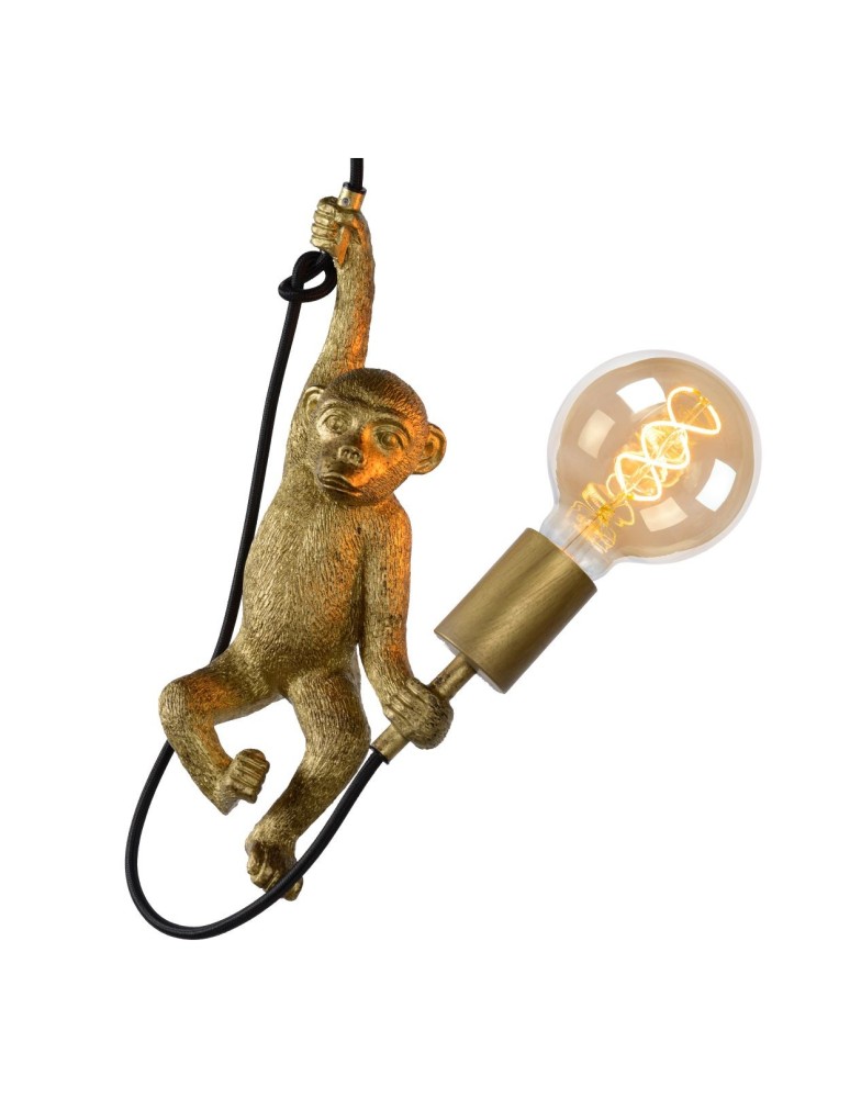Pendant lamps - Lucide EXTRAVAGANZA CHIMP Pendant Black 1xE27 Retro Style 10402/01/30 - product kolory-swiatla.pl 10