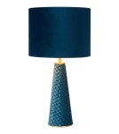 Designer table lamps - Lucide EXTRAVAGANZA VELVET Table Turquoise 1xE27 Retro Style 10501/81/37 - product 1
