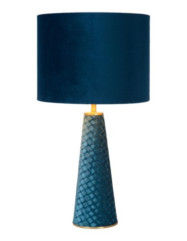 Lucide EXTRAVAGANZA VELVET Table Turquoise 1xE27 Retro Style 10501/81/37