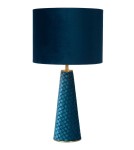 Designer table lamps - Lucide EXTRAVAGANZA VELVET Table Turquoise 1xE27 Retro Style 10501/81/37 - product 2