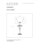 Designer table lamps - Lucide EXTRAVAGANZA COCONUT Table Gold Matte/Brass 1xE27 Retro Style 10505/81/02 - product 8