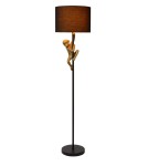 Floor lamps with lampshade - Lucide EXTRAVAGANZA CHIMP Floor Lamp Black 1xE27 Retro Style 10702/81/30 - product 1
