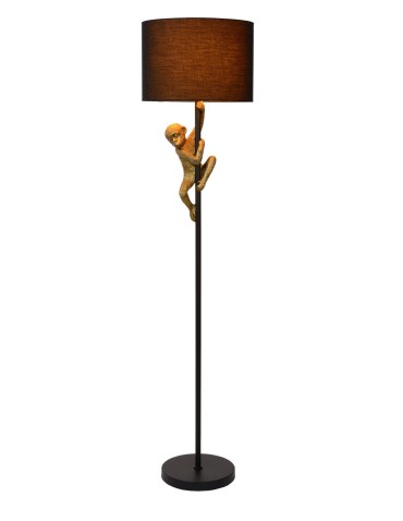 Lucide EXTRAVAGANZA CHIMP Floor Lamp Black 1xE27 Retro Style 10702/81/30