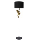 Floor lamps with lampshade - Lucide EXTRAVAGANZA CHIMP Floor Lamp Black 1xE27 Retro Style 10702/81/30 - product 2