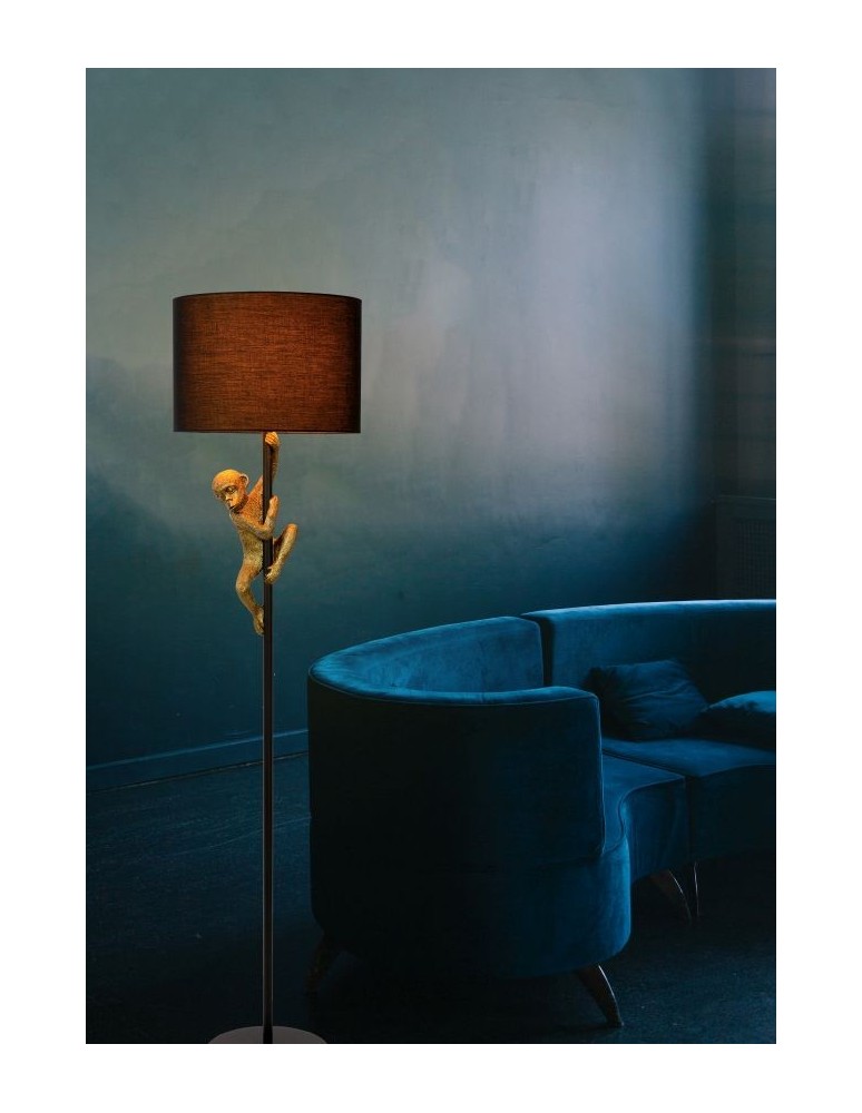 Lucide EXTRAVAGANZA CHIMP Floor Lamp Black 1xE27 Retro Style 10702/81/30