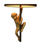 Floor lamps with lampshade - Lucide EXTRAVAGANZA CHIMP Floor Lamp Black 1xE27 Retro Style 10702/81/30 - product 8