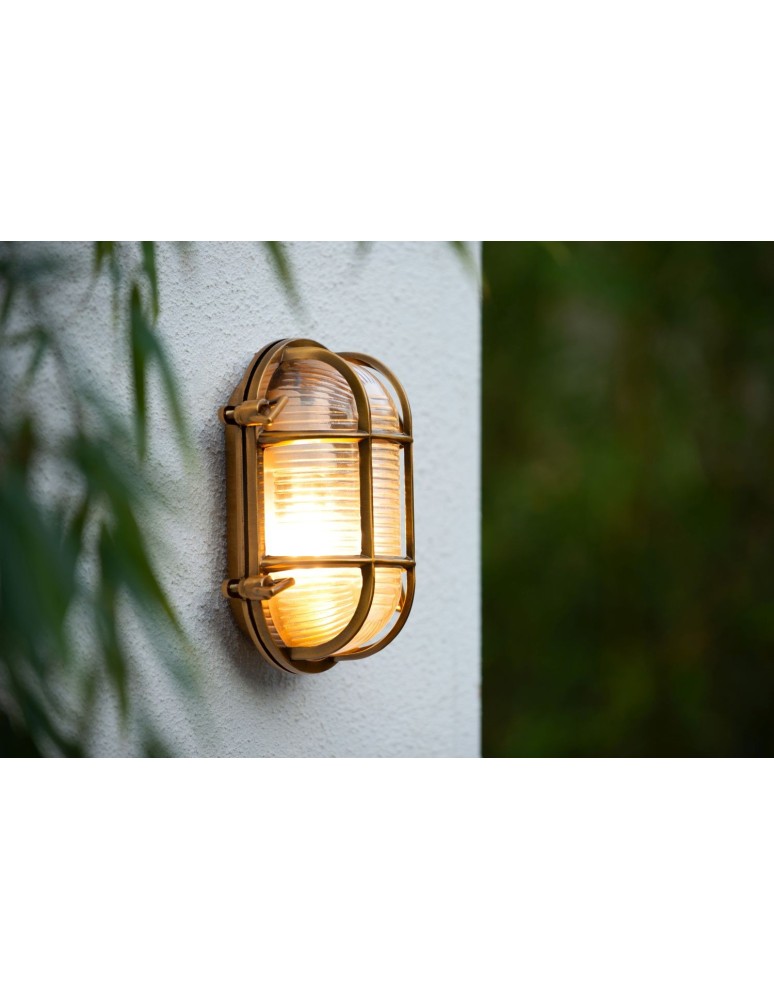 Outdoor wall lamps - Lucide DUDLEY Wall Mounted Gold Matte/Brass 1xE27 Retro Style IP65 11891/20/02 - product kolory-swiatla.pl 3