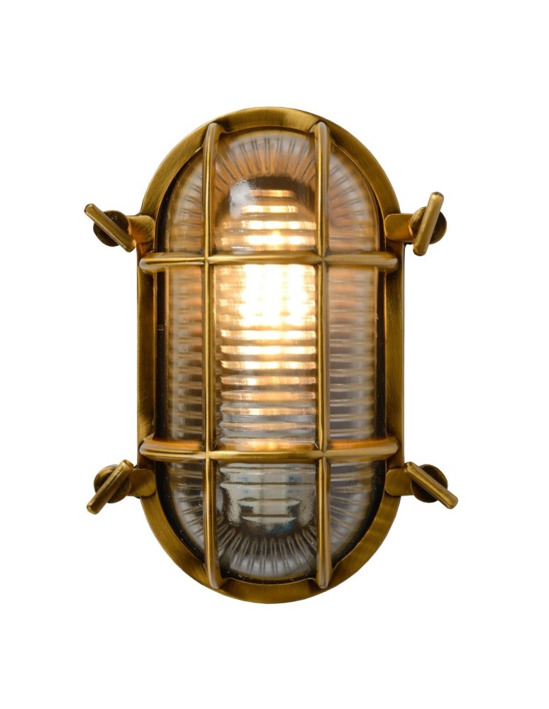 Outdoor wall lamps - Lucide DUDLEY Wall Mounted Gold Matte/Brass 1xE27 Retro Style IP65 11891/20/02 - product kolory-swiatla.pl 5