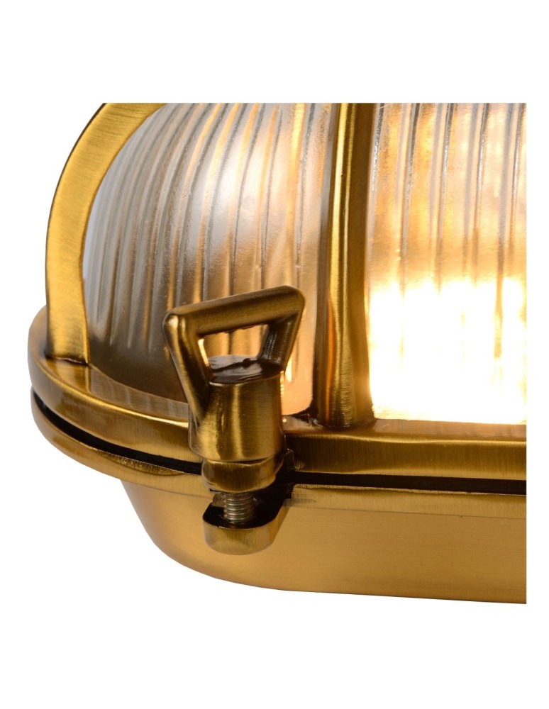 Outdoor wall lamps - Lucide DUDLEY Wall Mounted Gold Matte/Brass 1xE27 Retro Style IP65 11891/20/02 - product kolory-swiatla.pl 6
