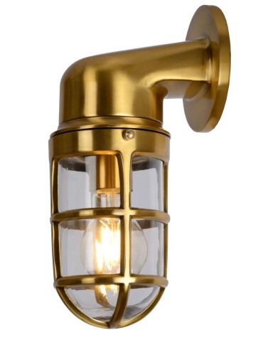Lucide DUDLEY Wall Mounted Gold Matte/Brass 1xE27 Retro Style IP65 11892/01/02