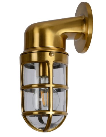 Lucide DUDLEY Ścienna Złoty Matowy/Mosiądz 1xE27 Styl Retro IP65 11892/01/02 - produkt 2