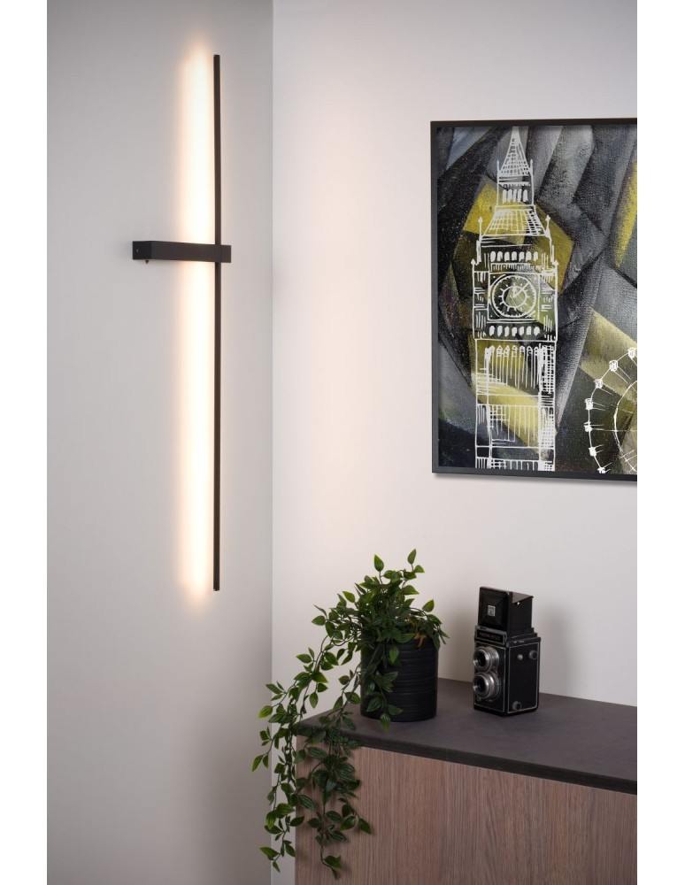 Minimalist wall lamps - Lucide SEGIN Wall Mounted Black 1xLED Modern Style 12200/90/30 - product kolory-swiatla.pl 3