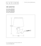 Designer table lamps - Lucide EXTRAVAGANZA SIR WINSTON Table Black 1xE14 Retro Style 13533/81/30 - product 6