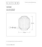 Lampy stołowe - Lucide GOSSE Stołowa Biały 1xE14 Styl Retro 13535/24/31 - produkt 6