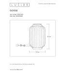 Lampy stołowe - Lucide GOSSE Stołowa Biały 1xE14 Styl Retro 13535/34/31 - produkt 5