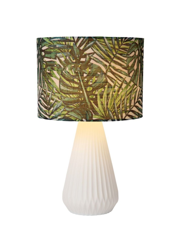 Table lamps with lampshade - Lucide SERENOA Table White 1xE14 Antique Style 13536/81/31 - product kolory-swiatla.pl 1